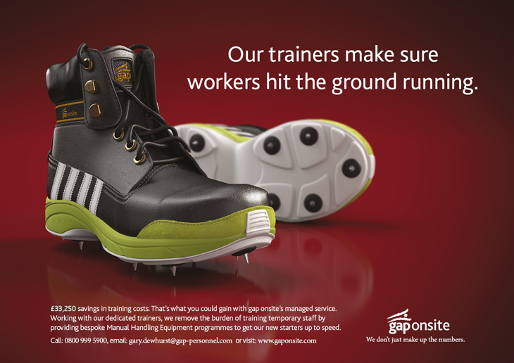 Conceptual advert created by Intermedia – the B2B marketing agency – to promote Gap Personnel’s temporary workforce training service