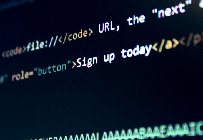 Line of code saying ‘sign up’ to a marketing database